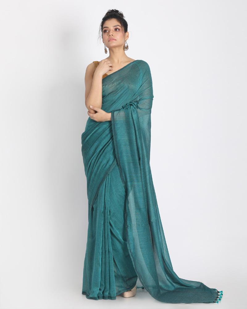 Women's Khadi Cotton Handloom Saree - Angoshobha