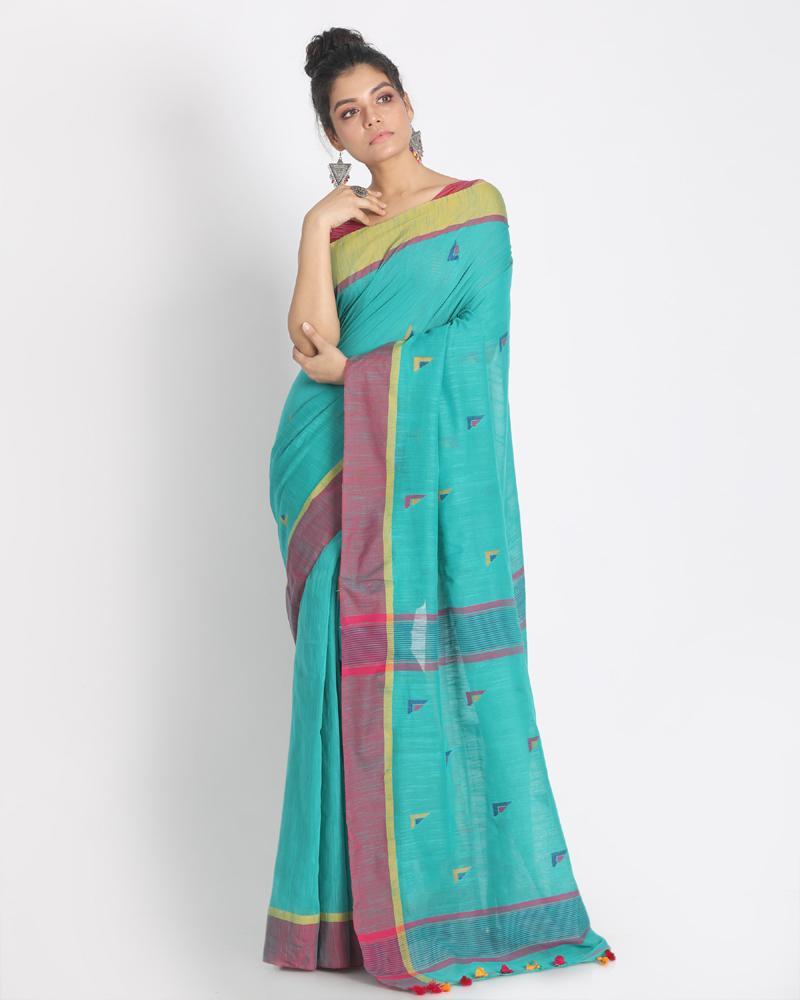 Women's Cotton Handloom saree - Angoshobha