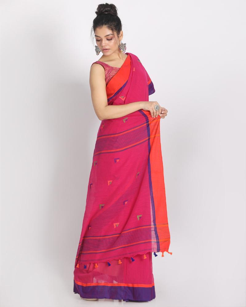 Women's Cotton Handloom saree - Angoshobha