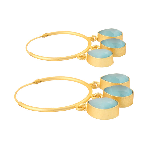 Women's Contemporary Gold Hoop Earrings - Femizen