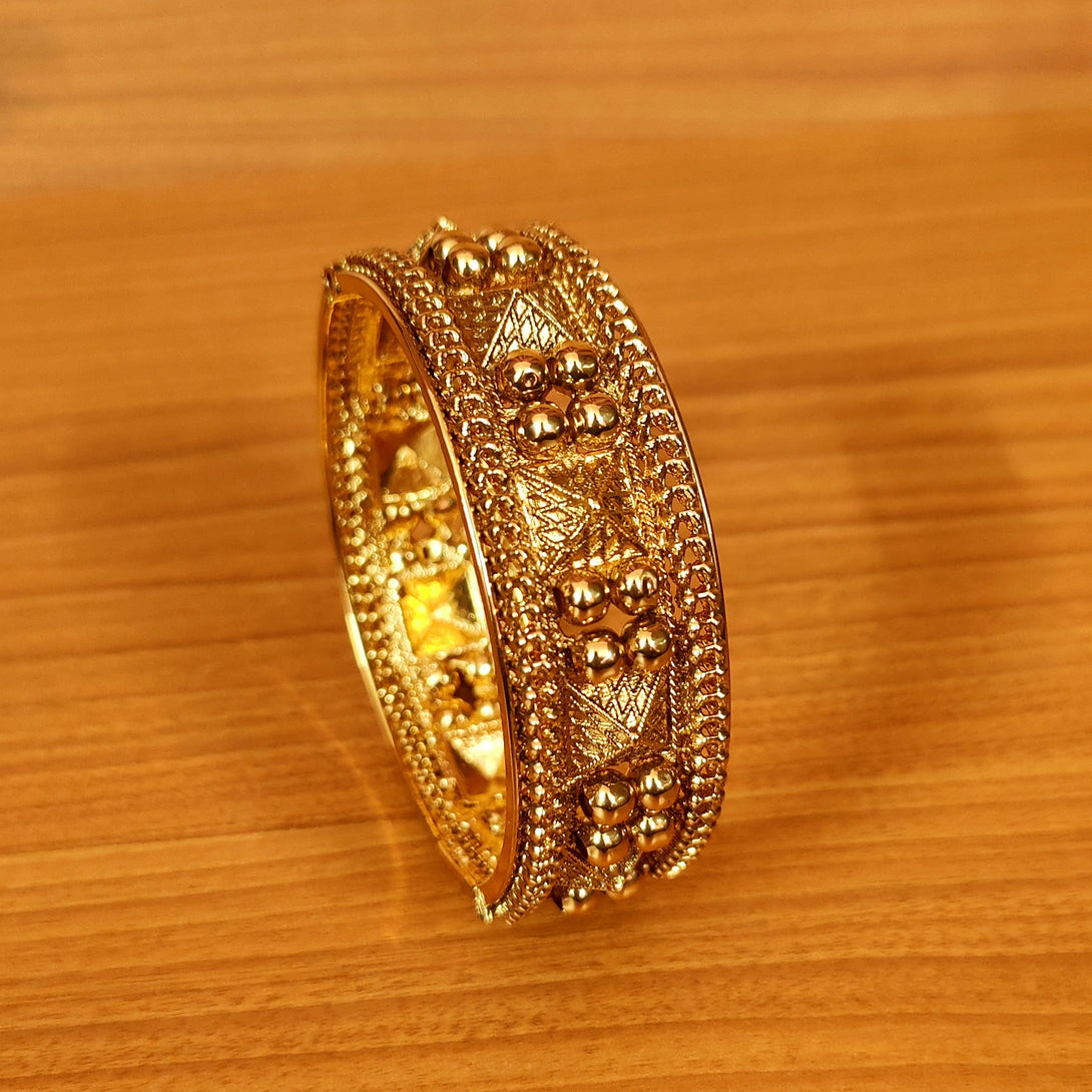 Women's Antique Gold Plated Openable Bangles - Sanvi Jewels