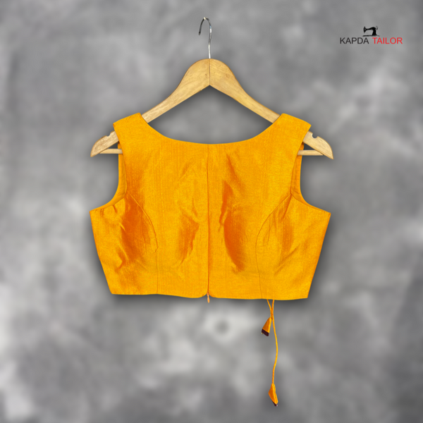 Women's Orange Mangalore Isik/Khan Border Blouse - Kapda Tailor Official