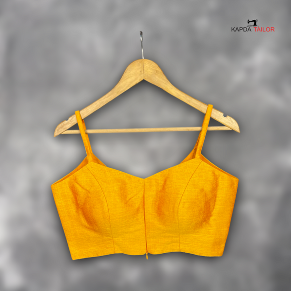 Women's Yellow Silk Blouse - Kapda Tailor Official