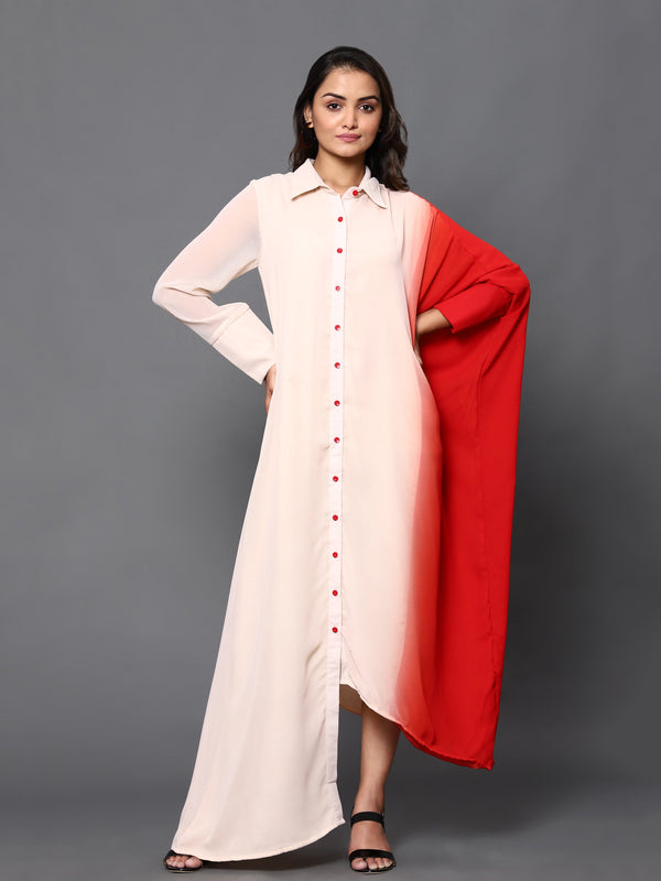 Women's Ombre Shirt Dress - Khumaar- Shuchi Bhutani