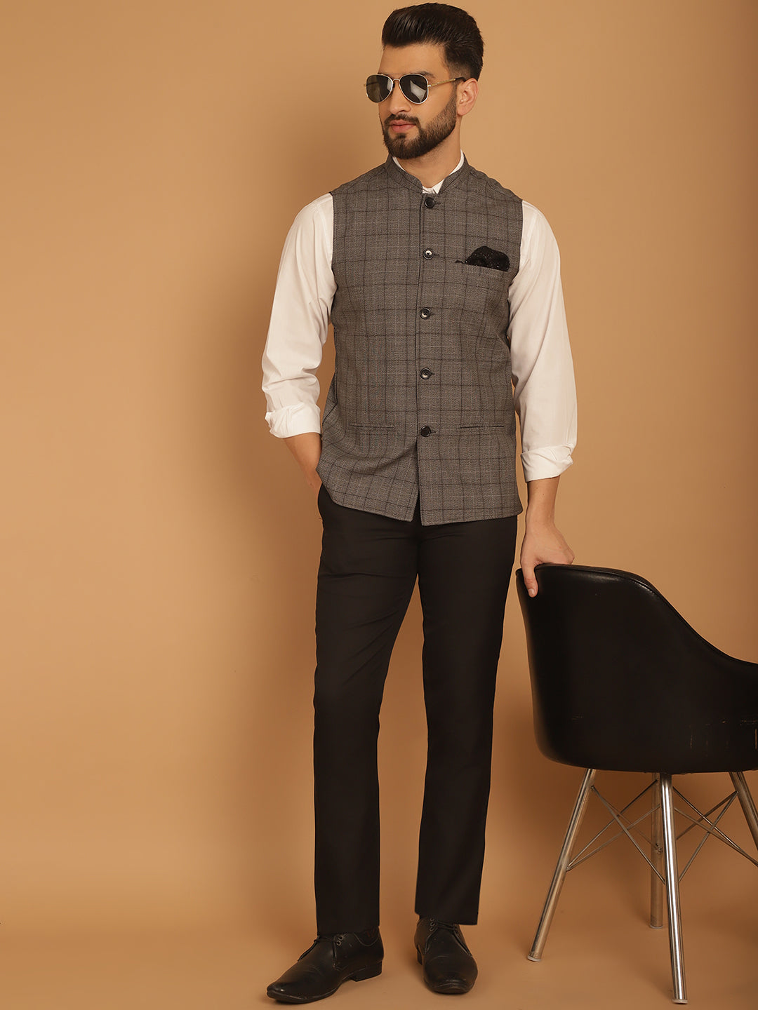 Men's Nehru Jacket With Welt Pockets - Even Apparels