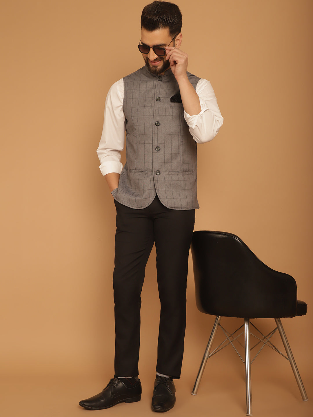 Men's Nehru Jacket With Welt Pockets - Even Apparels