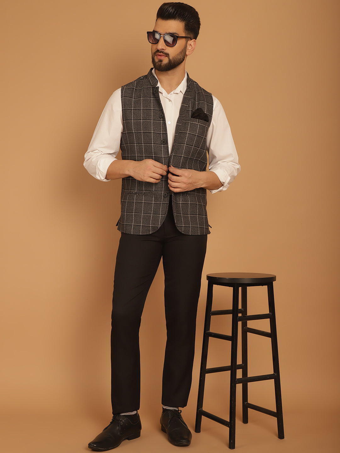 Men's Nehru Jacket With Welt Pockets - Even Apparels