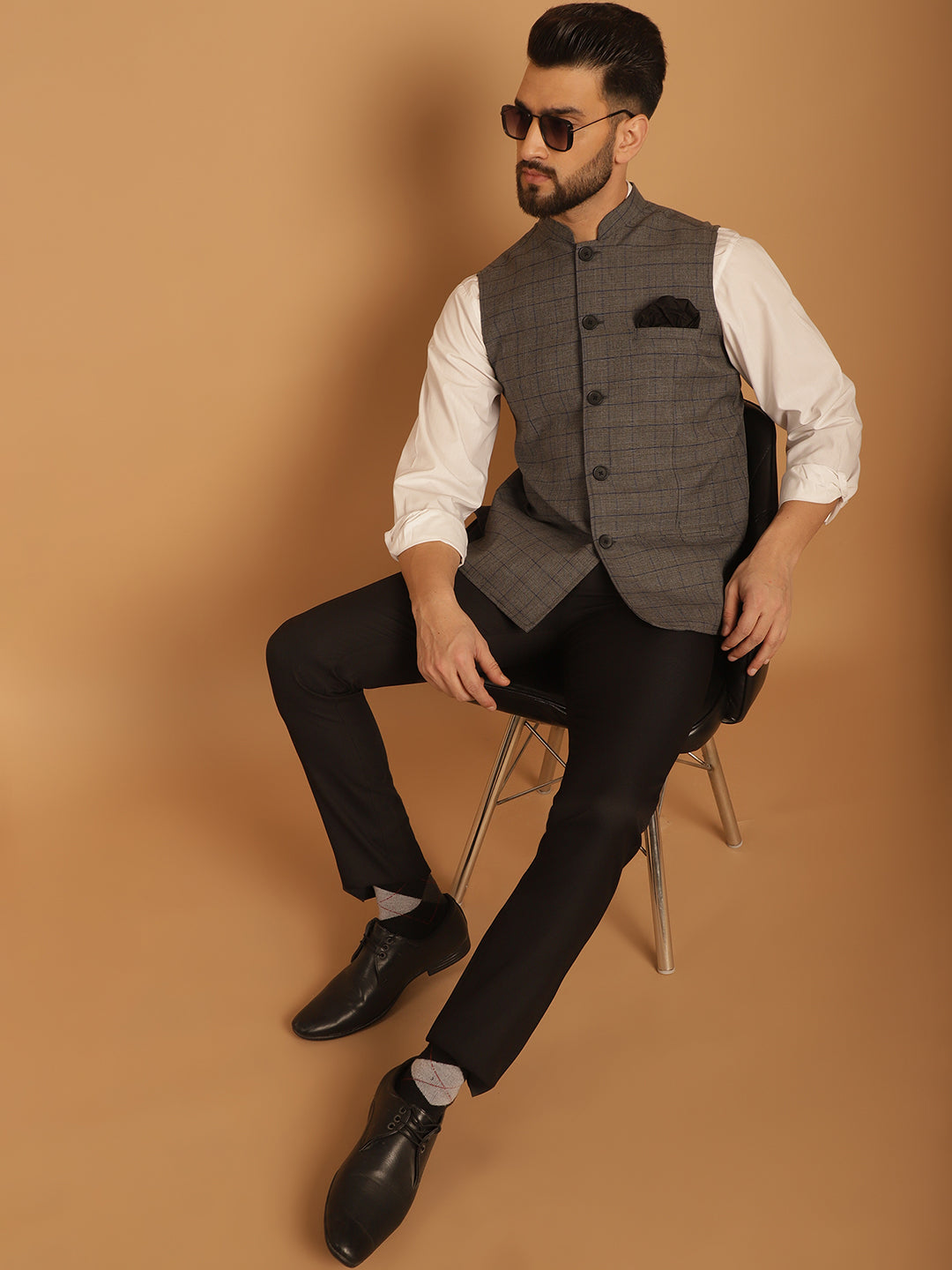 Men's Nehru Jacket With Welt Pockets - Even Apparels