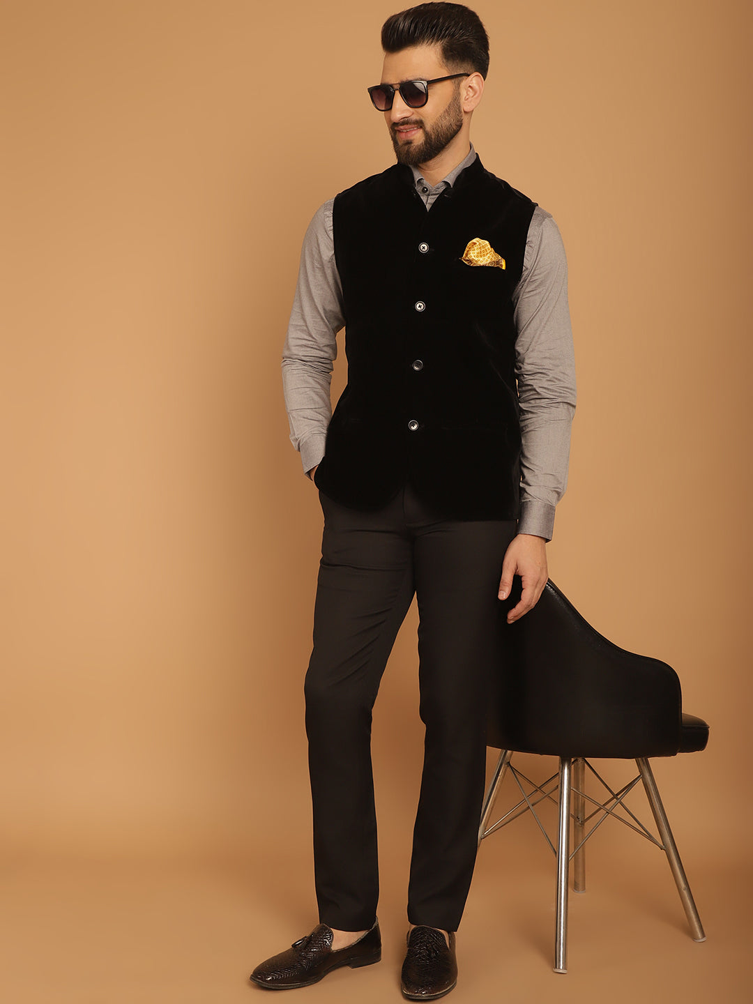 Men's Nehru Jacket With Welt Pockets - Even Apparels