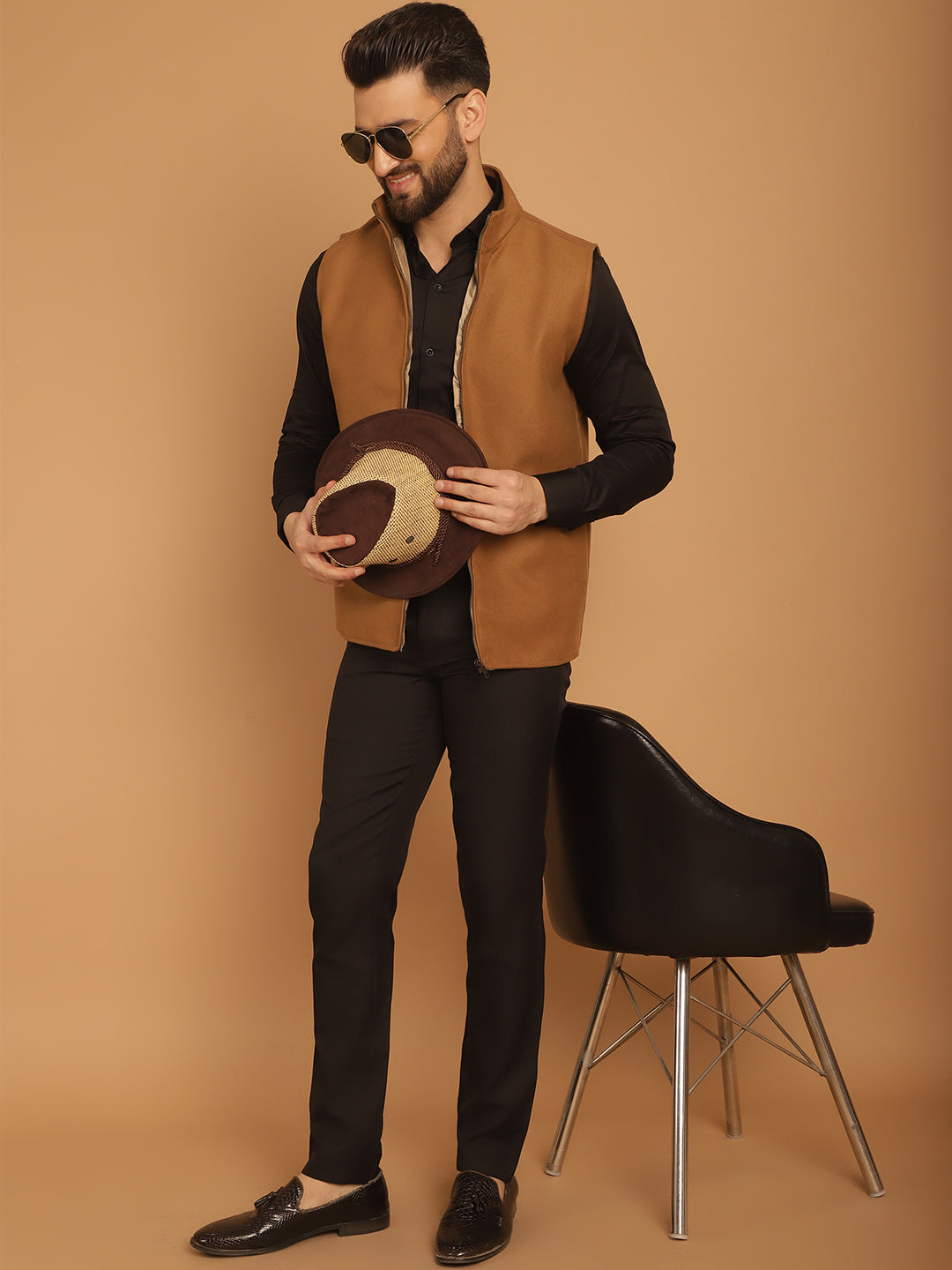 Men's Pure Wool Nehru Jacket - Even Apparels