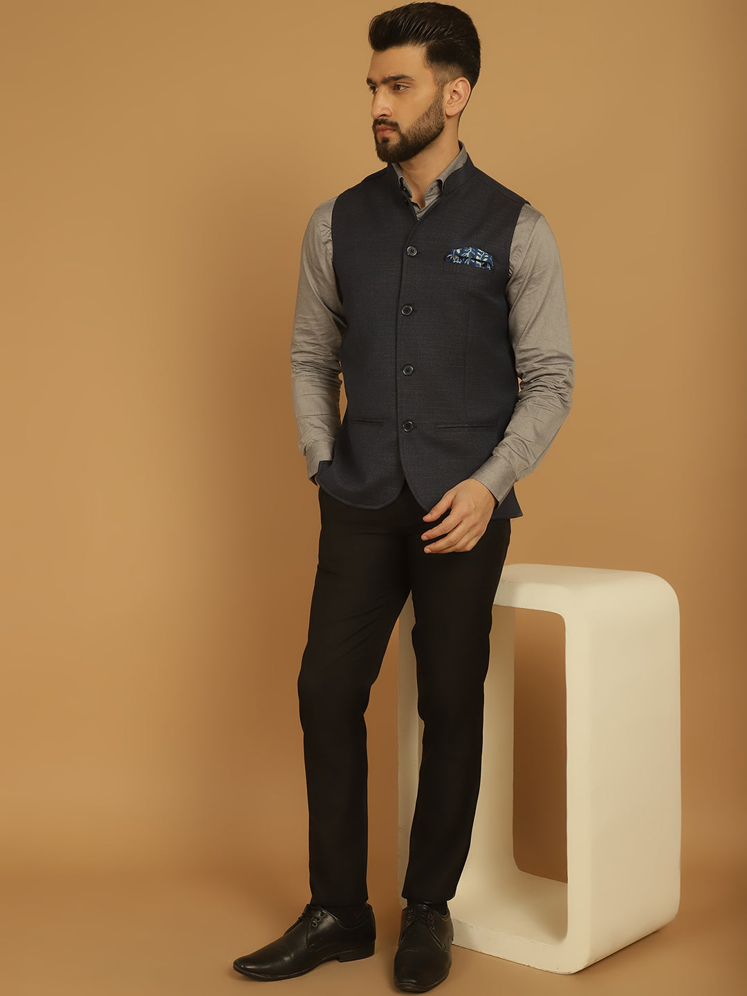 Men's Nehru Jacket With Welt Pockets - Even Apparels