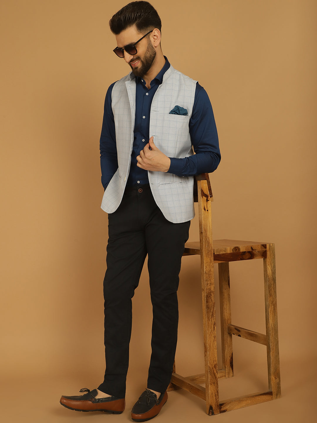 Men's Nehru Jacket With Welt Pockets - Even Apparels