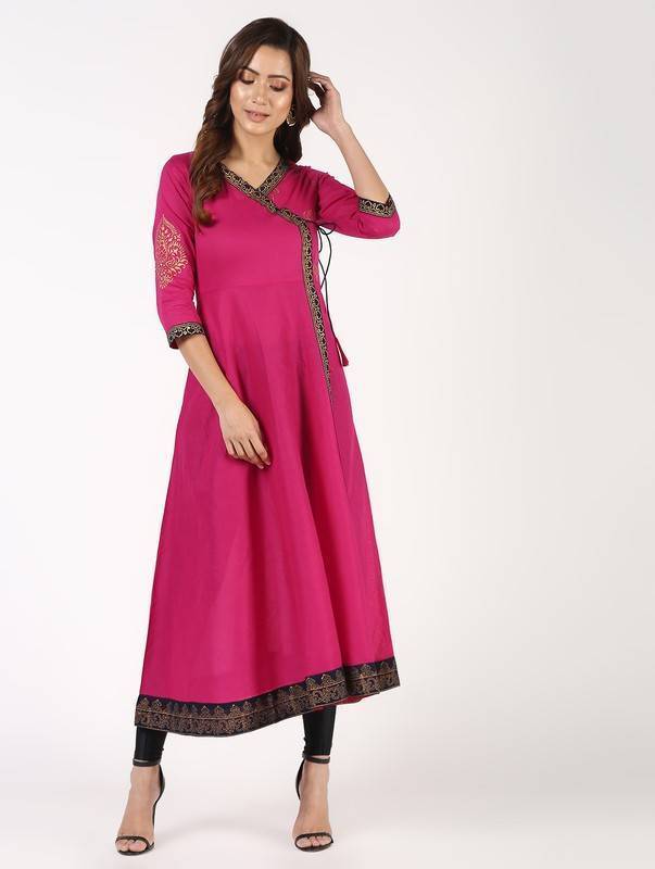 Women's Block Print Anarkali Kurta - Aniyah