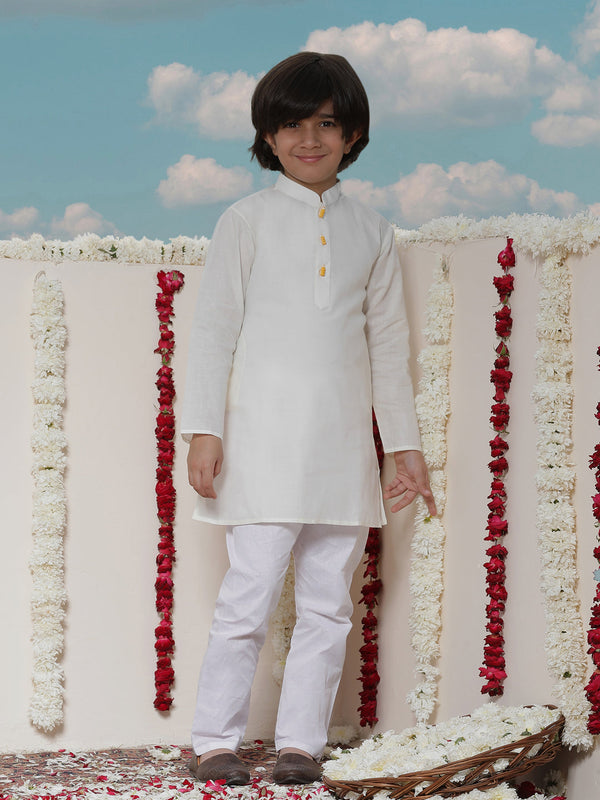 Jashvi Boy's Cotton Kurta and Pyjama Set