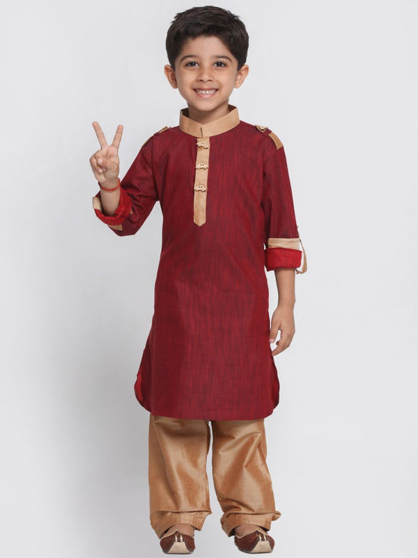 Maroon pathani suit promotes a royal appearance