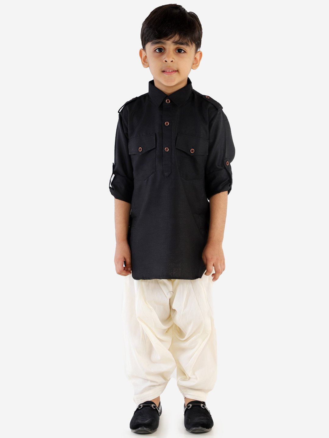 Cotton Blend Pathani Suit Set for Boys - JBN Creation