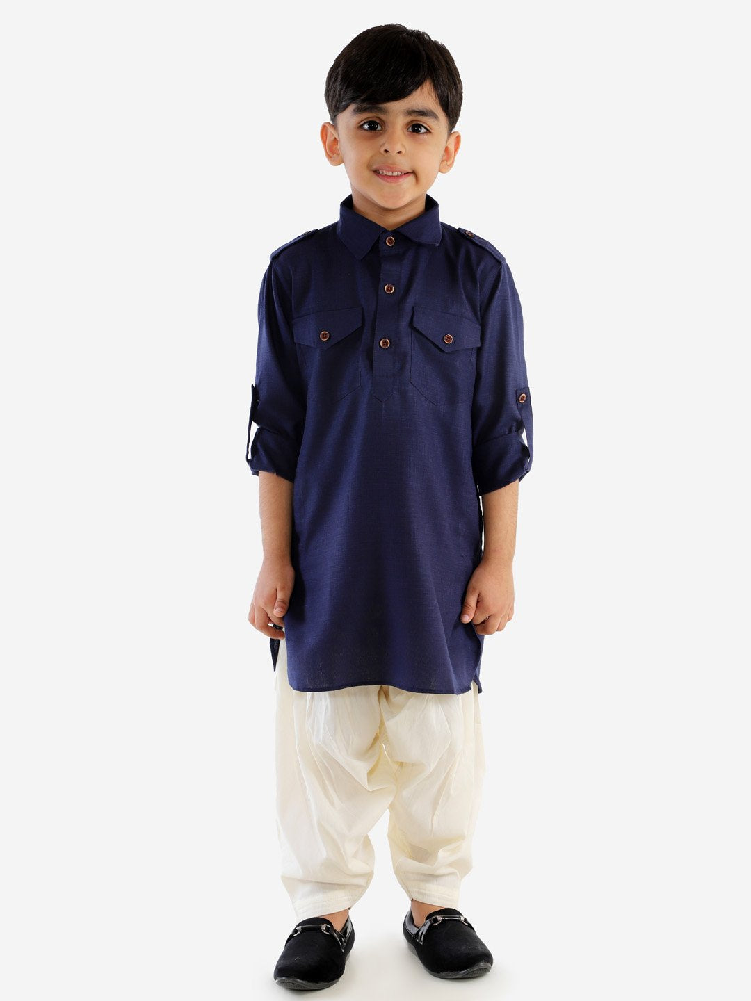 Cotton Blend Pathani Suit Set for Boys - JBN Creation