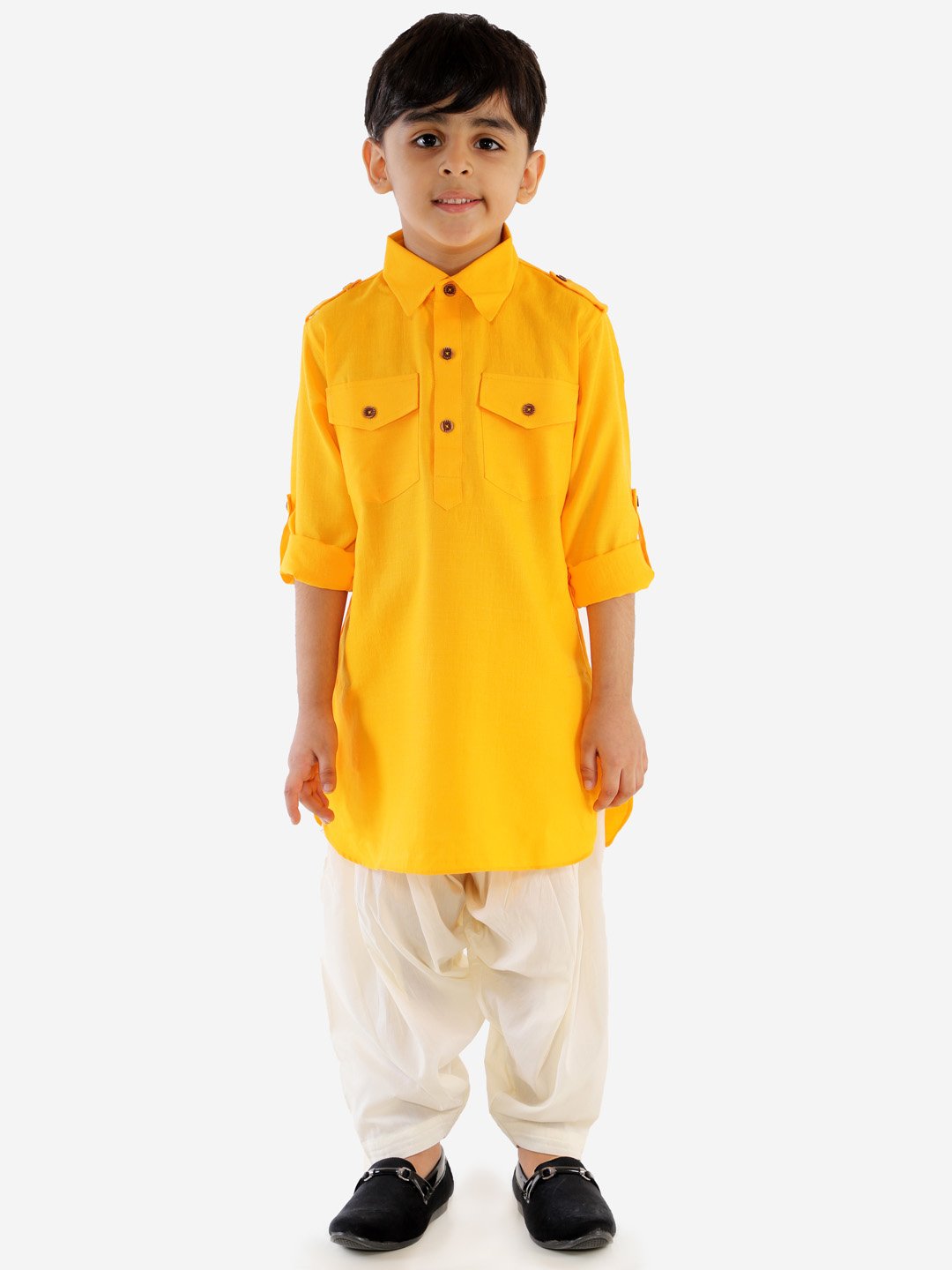 Cotton Blend Pathani Suit Set for Boys - JBN Creation