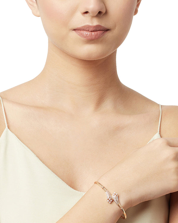 Women's Rose Gold Finish Bracelet From Elegance Collection - Voylla