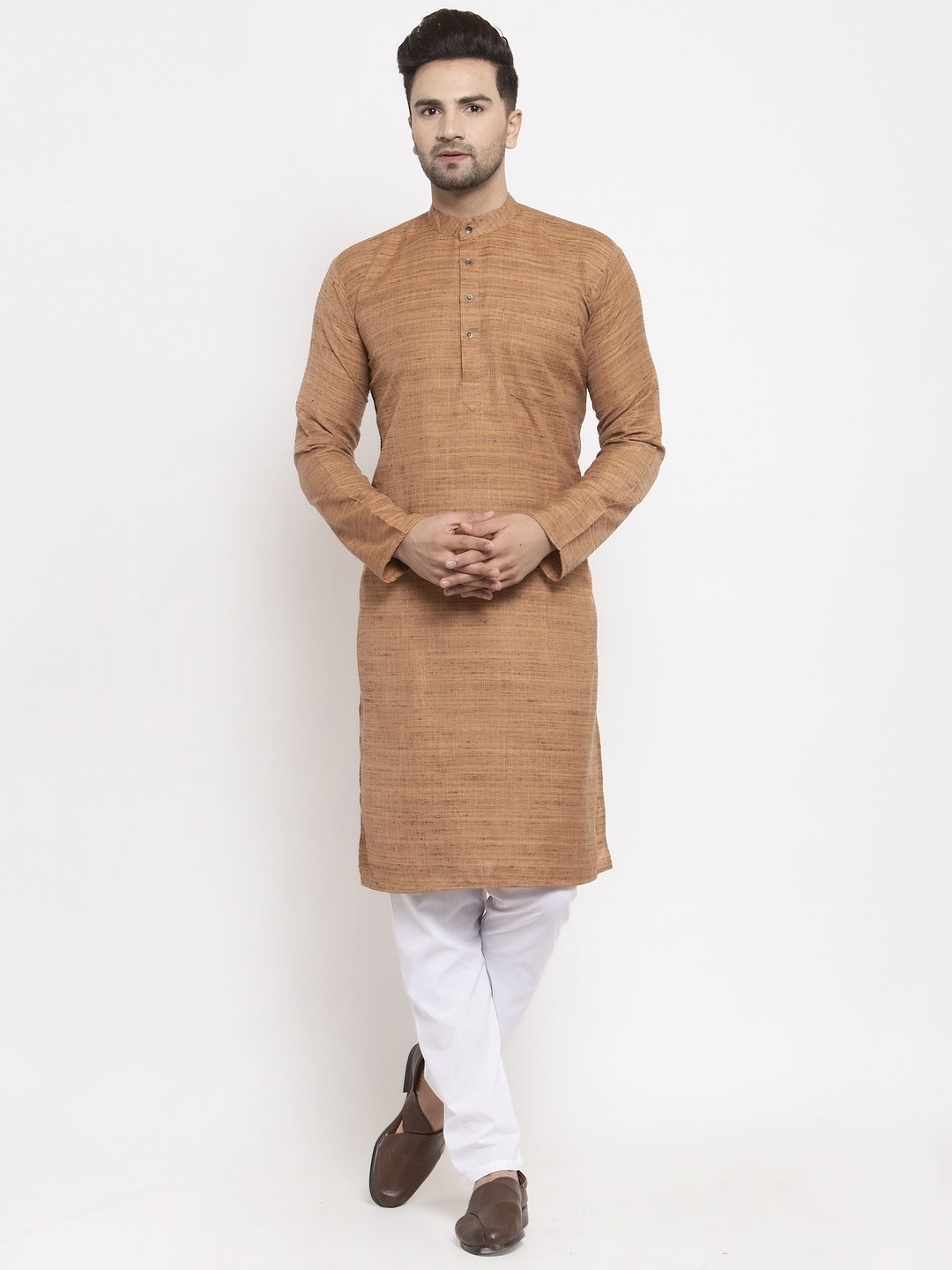 Men's Self Design Kurta with Pyjama Set by Virat Fashions (2 Pc Set)