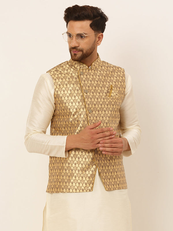 Men's Woven Design Waistcoat