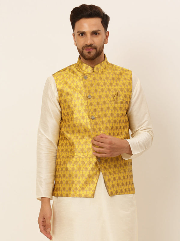 Men's Woven Design Waistcoat