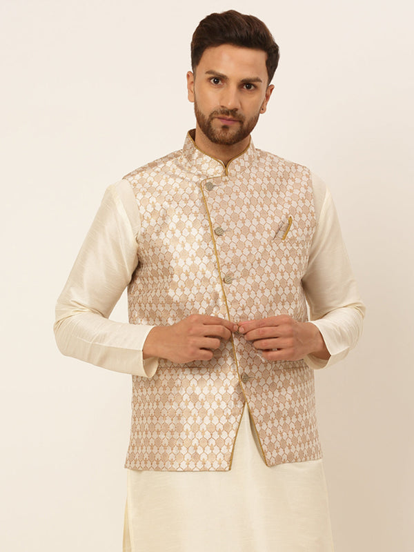 Men's Woven Design Waistcoat