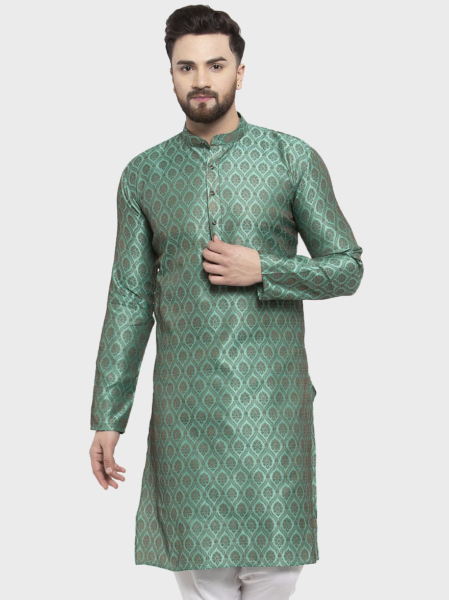 Men's Jacquard Kurta by Virat Fashions- (1pc set)