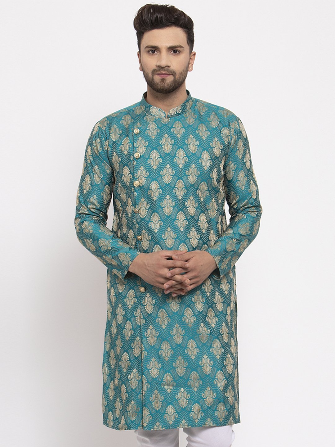 Men's Jacquard Kurta Only - Virat Fashions