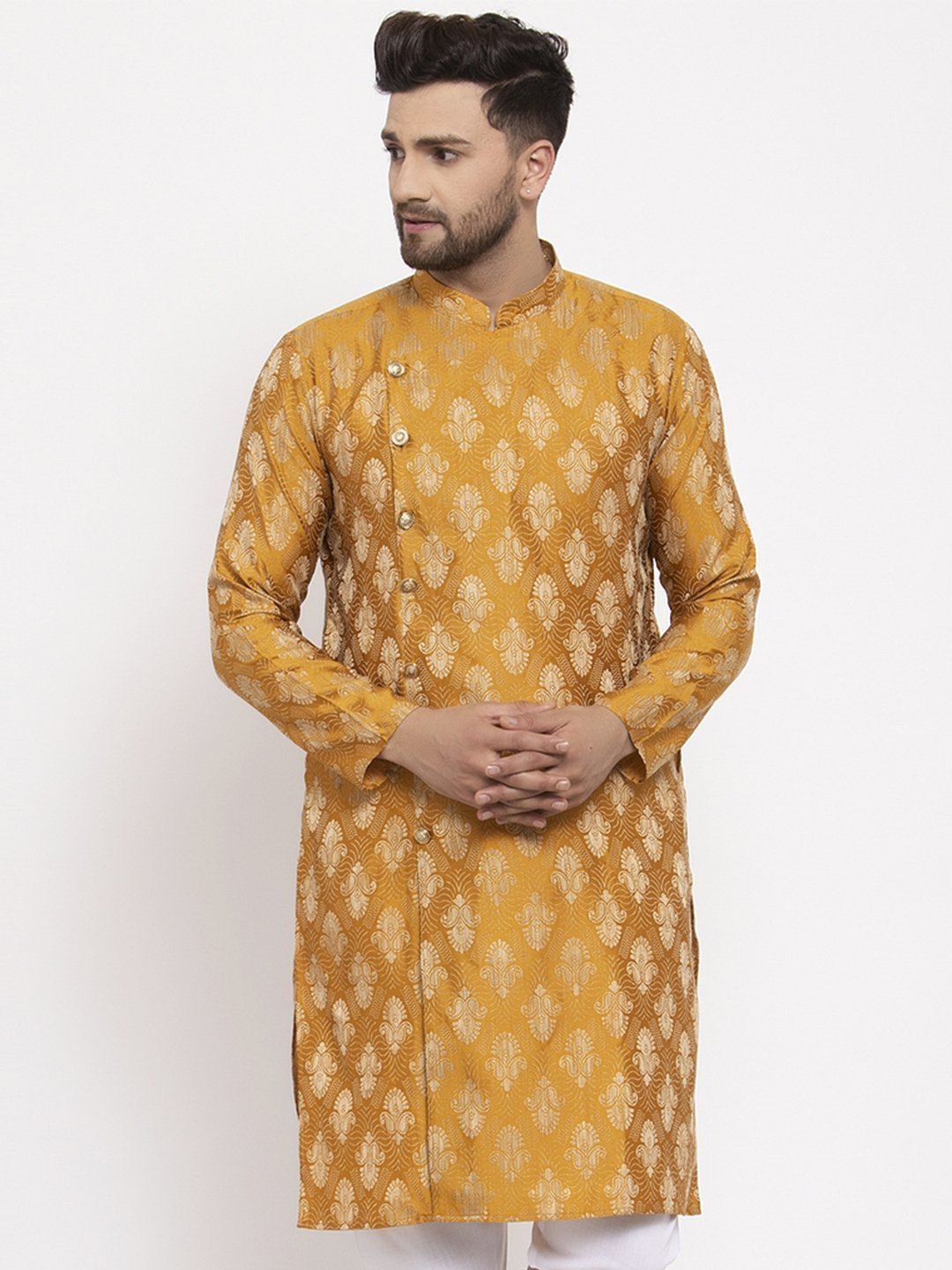 Men's Jacquard Kurta Only - Virat Fashions