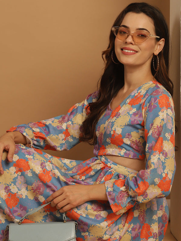 Women's Floral Printed Dress - Taantav