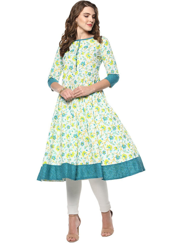 Women's Multicolor Cotton Kurta-Janasya