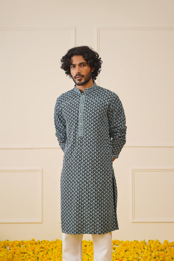 Men's Sequins Embroidered Kurtas