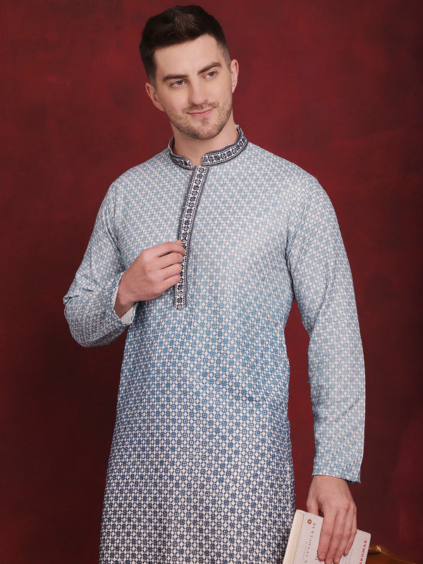 Men's Sequins Embroidered Kurta with Pyjama