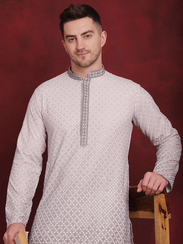 Men's Sequins Embroidered Kurta with Pyjama