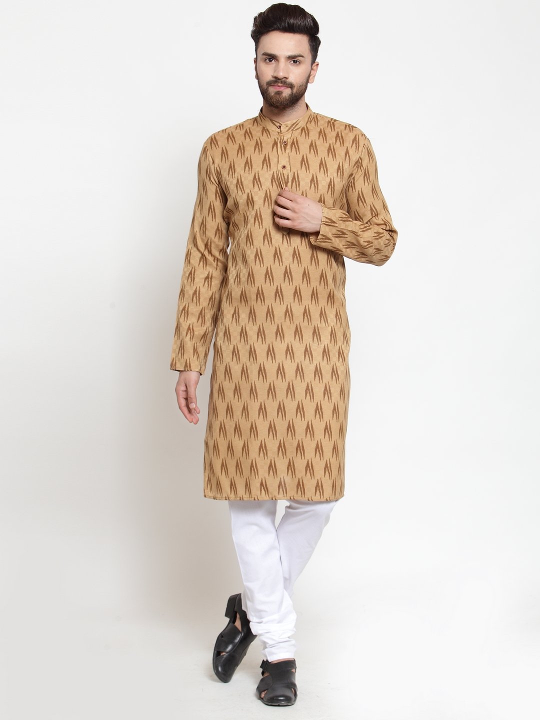 Men's Printed Kurta with Churidar - Virat Fashions