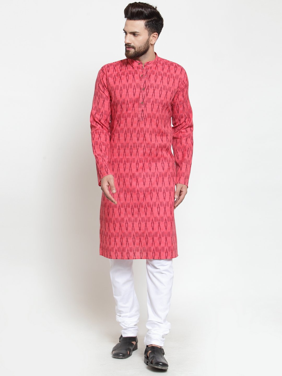 Men's Printed Kurta with Churidar - Virat Fashions