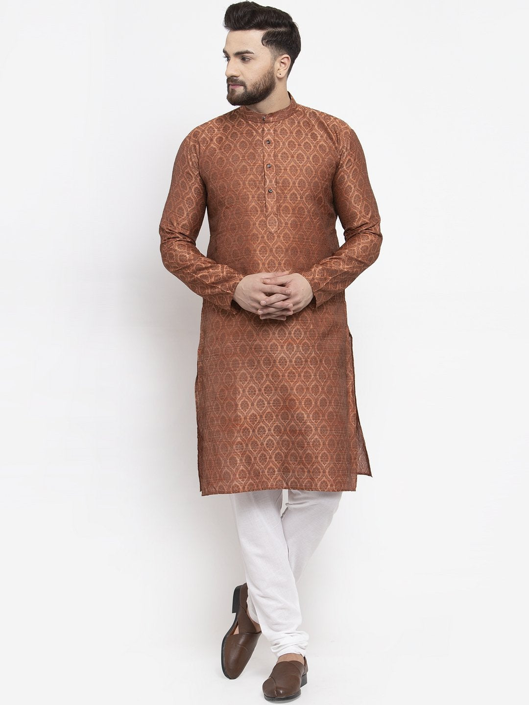 Men's Jacquard Kurta with Churidar - Virat Fashions