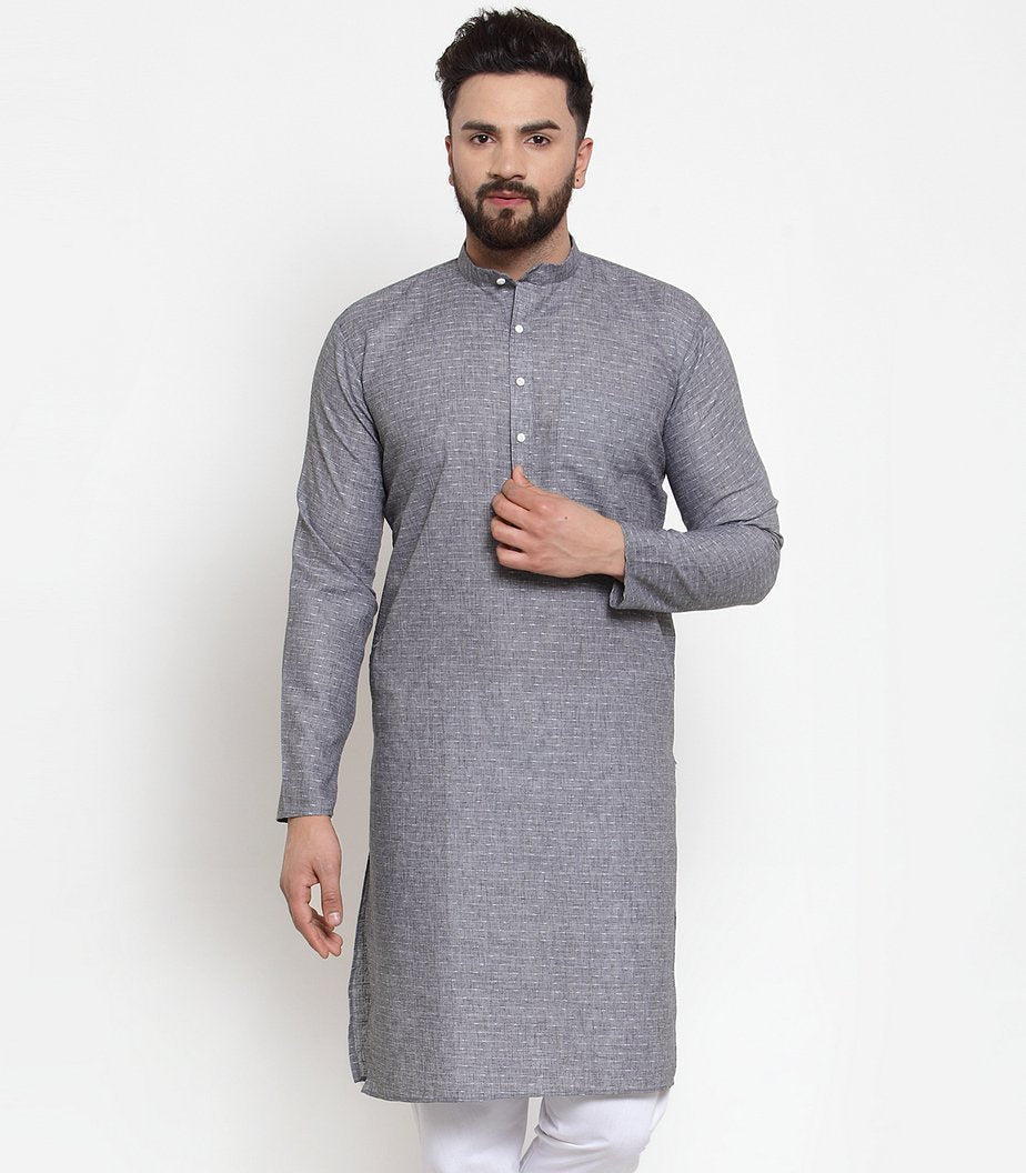 Men Biege Cotton Kurta by Virat Fashions (1pc)