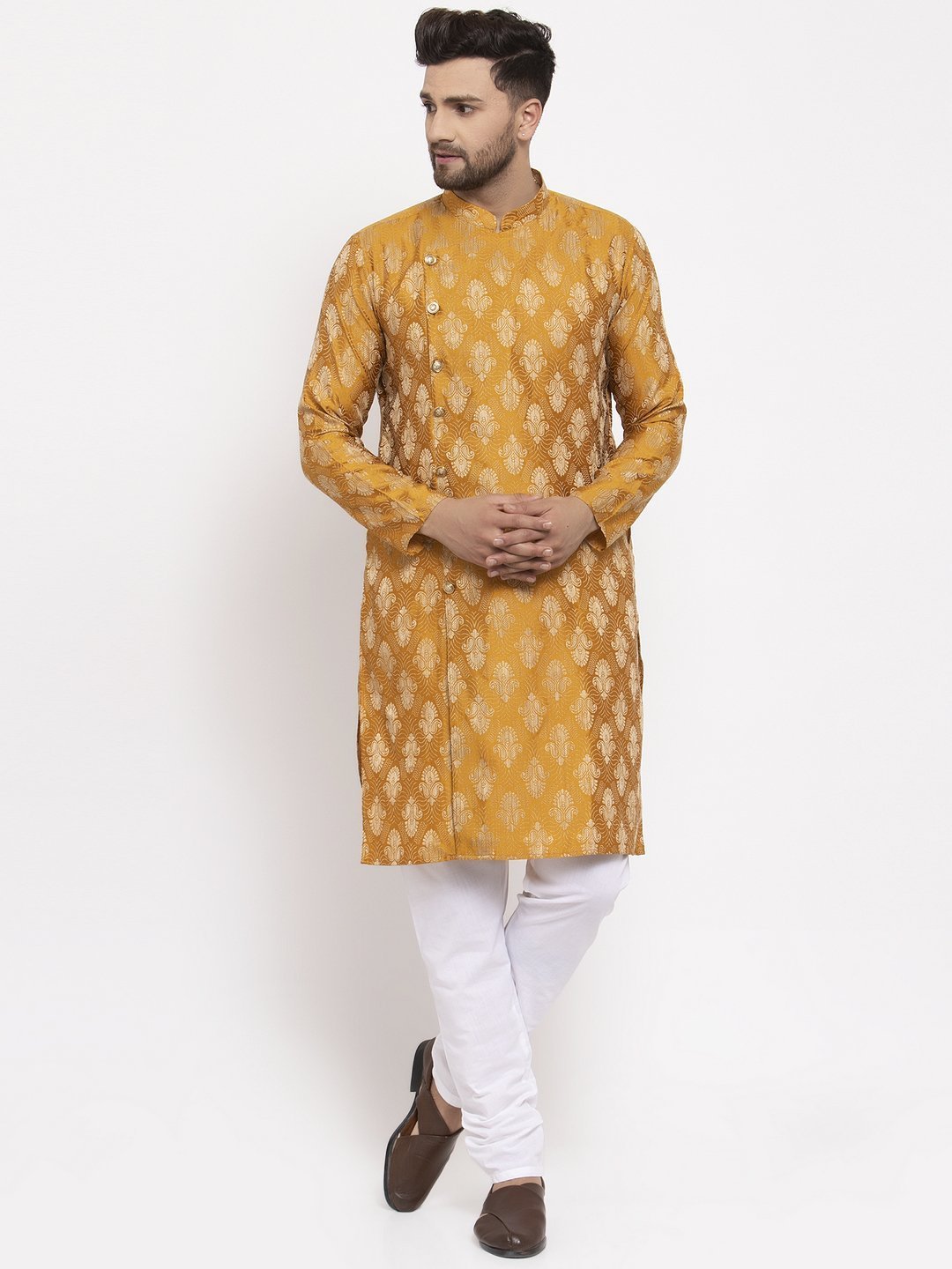 Men's Jacquard Kurta with Churidar - Virat Fashions