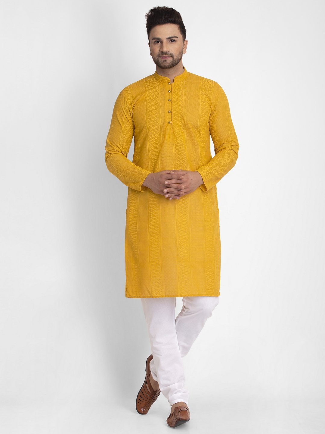 Men's Embroidered Kurta with Pyjamas by Virat Fashions (2 Pc Set)