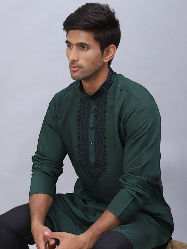 Men's Sequins Embroidered Kurta Pyjama Set