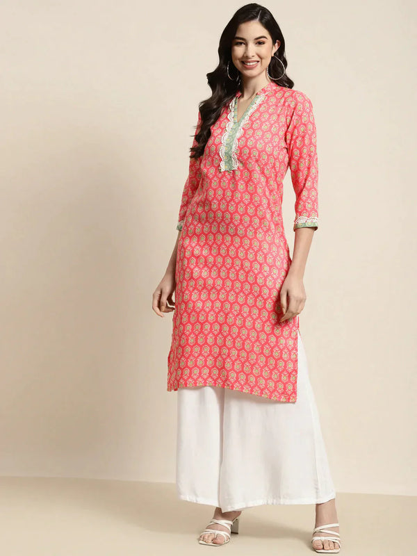 Women's Ethnic Motifs Thread Work Kurta - Taantav