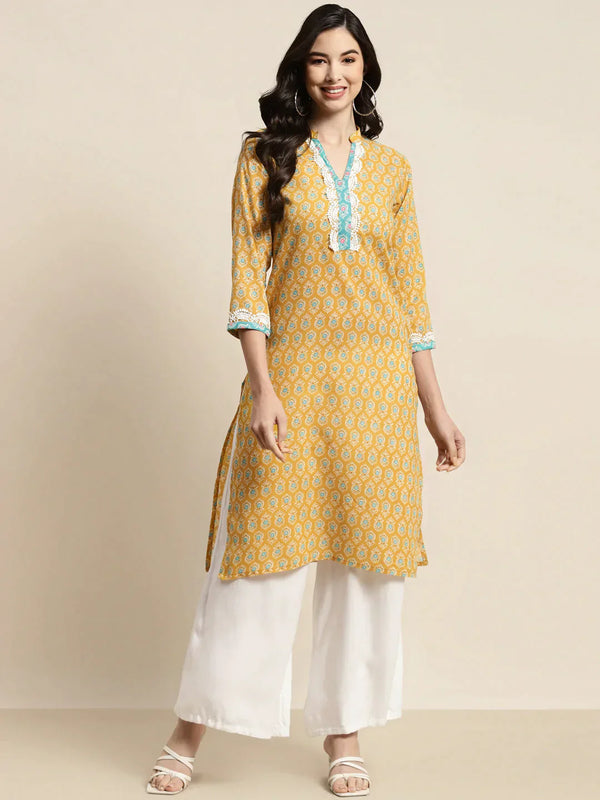 Women's Ethnic Motifs Thread Work Kurta - Taantav