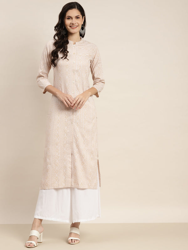 Ethnic Motifs Printed Lurex Kurta