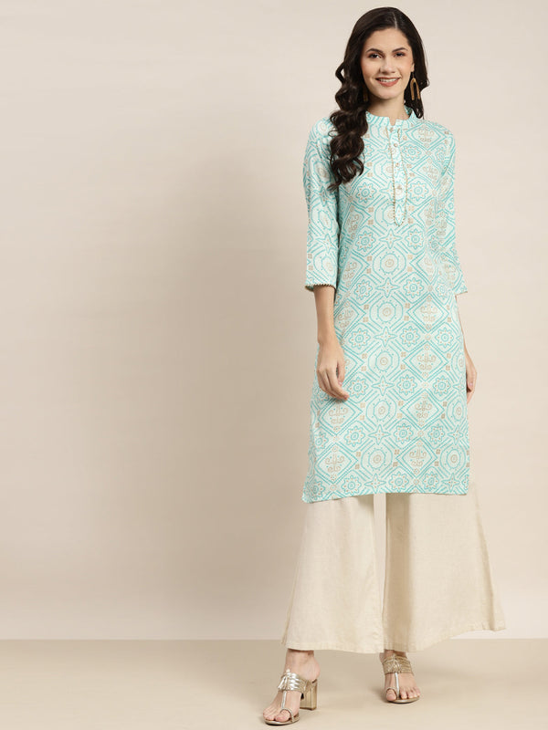 Printed Gotta Patti Kurta