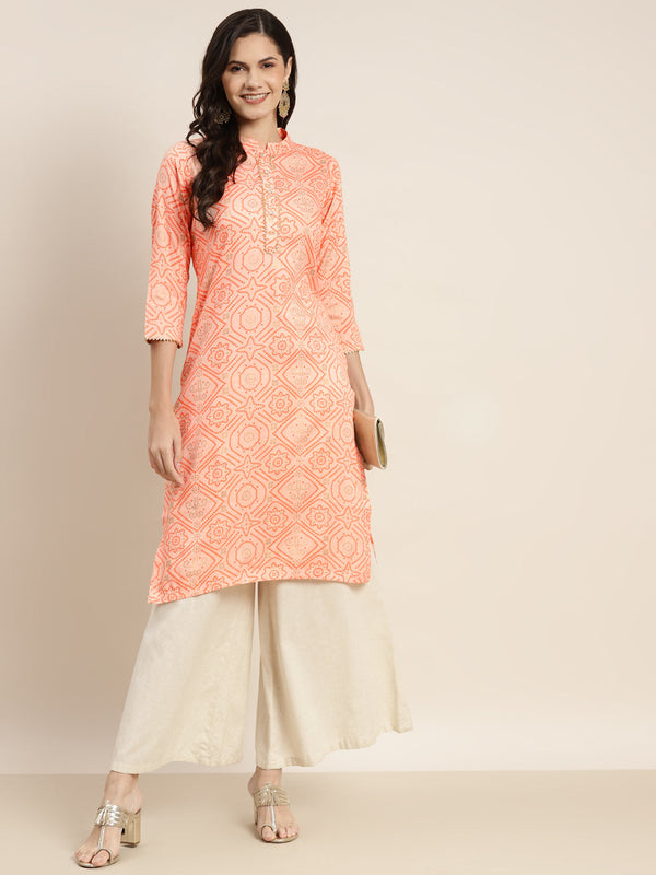 Printed Gotta Patti Kurta