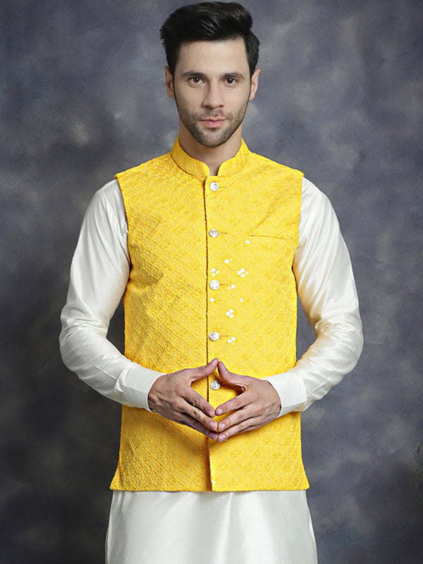 Men's embroidered and sequins Nehru Jacket