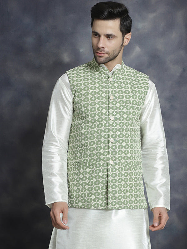 Men's embroidered and sequins Nehru Jacket