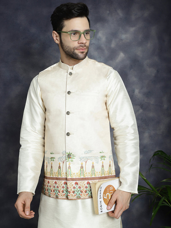 Men's Printed Nehru Jacket